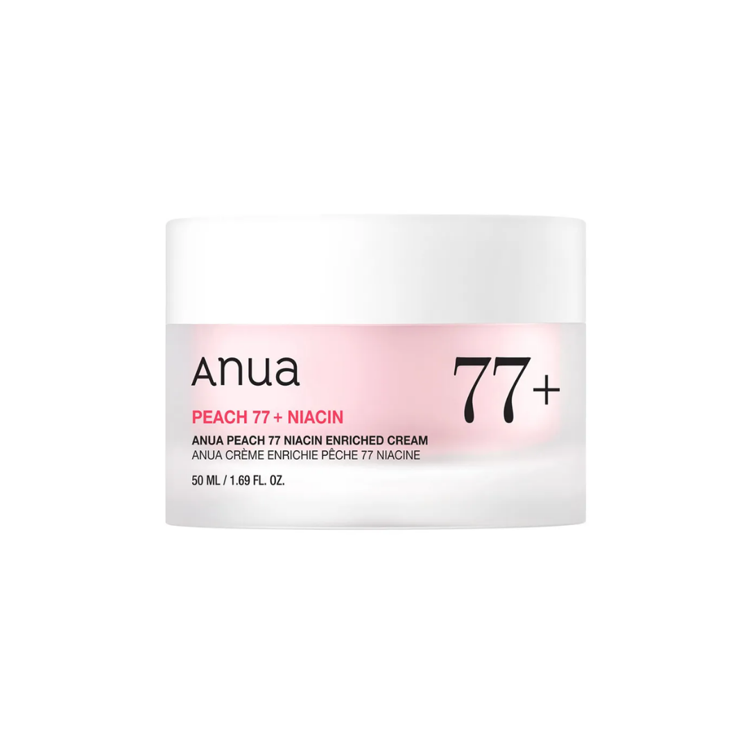 ANUA Peach Niacinamide Cream, Face Moisturiser for Dry Skin with Vitamin B12 50ml